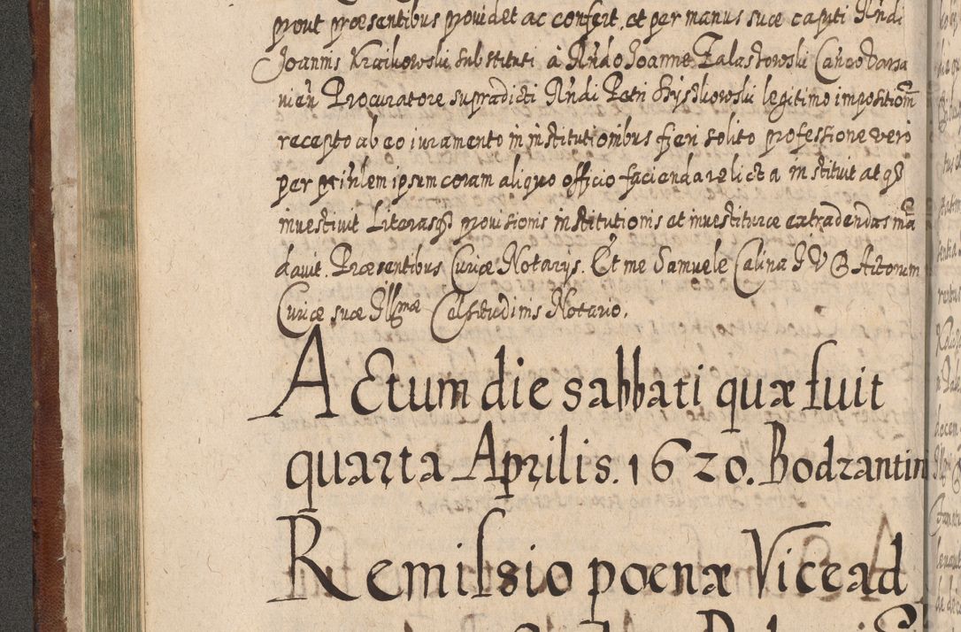 Zdjęcie nr 175 dla obiektu archiwalnego: Acta actorum, causarum spiritualium, civilium, criminalium, obligationum, quietationum, inscpritionum, cessionum, decimarum, testamentorum R. D. Martini Szyszkowski, episcopi Cracoviensis, ducis Severiensis in annis 1620 - 1623. Tomus secundus.