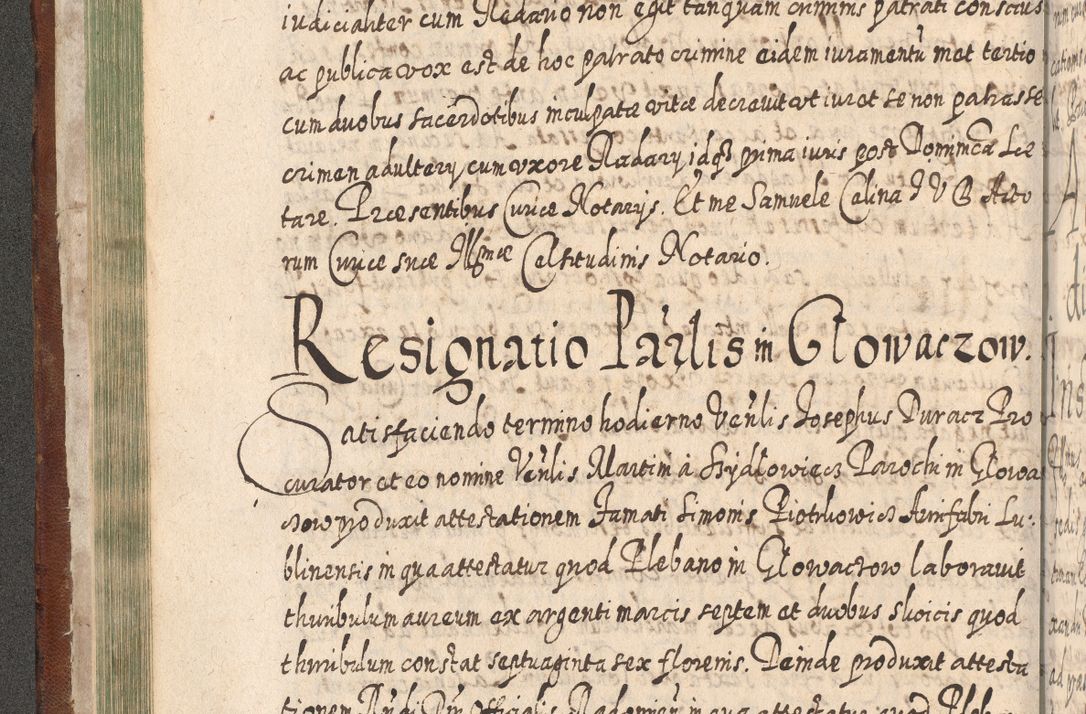 Zdjęcie nr 141 dla obiektu archiwalnego: Acta actorum, causarum spiritualium, civilium, criminalium, obligationum, quietationum, inscpritionum, cessionum, decimarum, testamentorum R. D. Martini Szyszkowski, episcopi Cracoviensis, ducis Severiensis in annis 1620 - 1623. Tomus secundus.