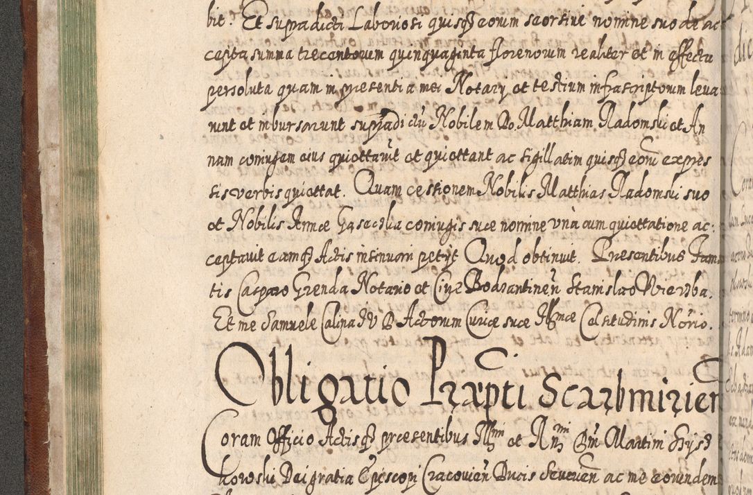 Zdjęcie nr 133 dla obiektu archiwalnego: Acta actorum, causarum spiritualium, civilium, criminalium, obligationum, quietationum, inscpritionum, cessionum, decimarum, testamentorum R. D. Martini Szyszkowski, episcopi Cracoviensis, ducis Severiensis in annis 1620 - 1623. Tomus secundus.