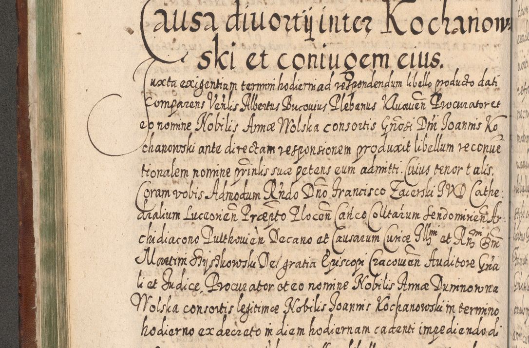 Zdjęcie nr 255 dla obiektu archiwalnego: Acta actorum, causarum spiritualium, civilium, criminalium, obligationum, quietationum, inscpritionum, cessionum, decimarum, testamentorum R. D. Martini Szyszkowski, episcopi Cracoviensis, ducis Severiensis in annis 1620 - 1623. Tomus secundus.