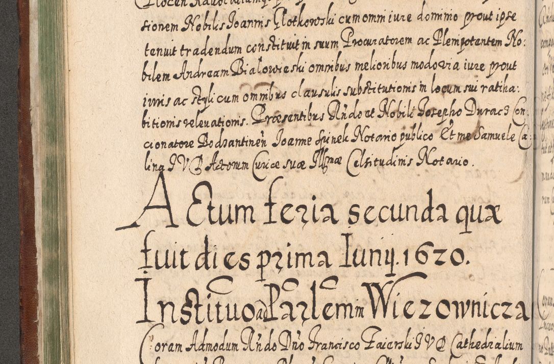 Zdjęcie nr 251 dla obiektu archiwalnego: Acta actorum, causarum spiritualium, civilium, criminalium, obligationum, quietationum, inscpritionum, cessionum, decimarum, testamentorum R. D. Martini Szyszkowski, episcopi Cracoviensis, ducis Severiensis in annis 1620 - 1623. Tomus secundus.