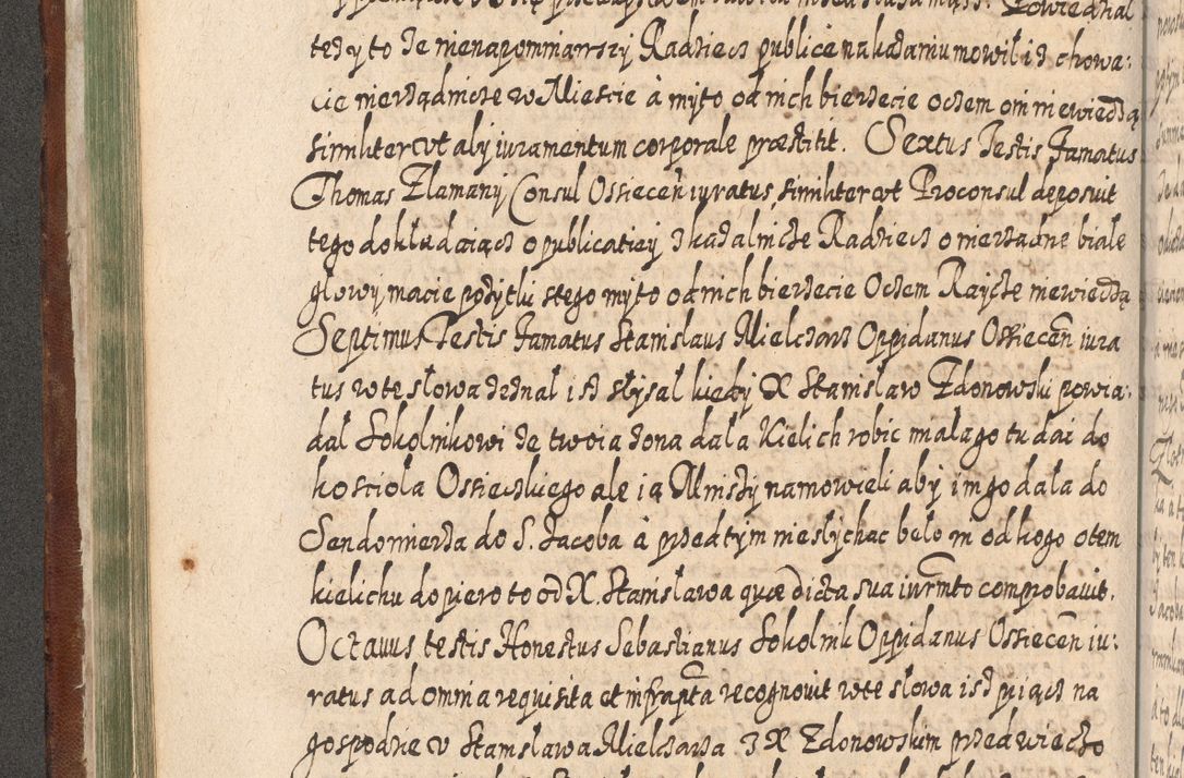 Zdjęcie nr 245 dla obiektu archiwalnego: Acta actorum, causarum spiritualium, civilium, criminalium, obligationum, quietationum, inscpritionum, cessionum, decimarum, testamentorum R. D. Martini Szyszkowski, episcopi Cracoviensis, ducis Severiensis in annis 1620 - 1623. Tomus secundus.