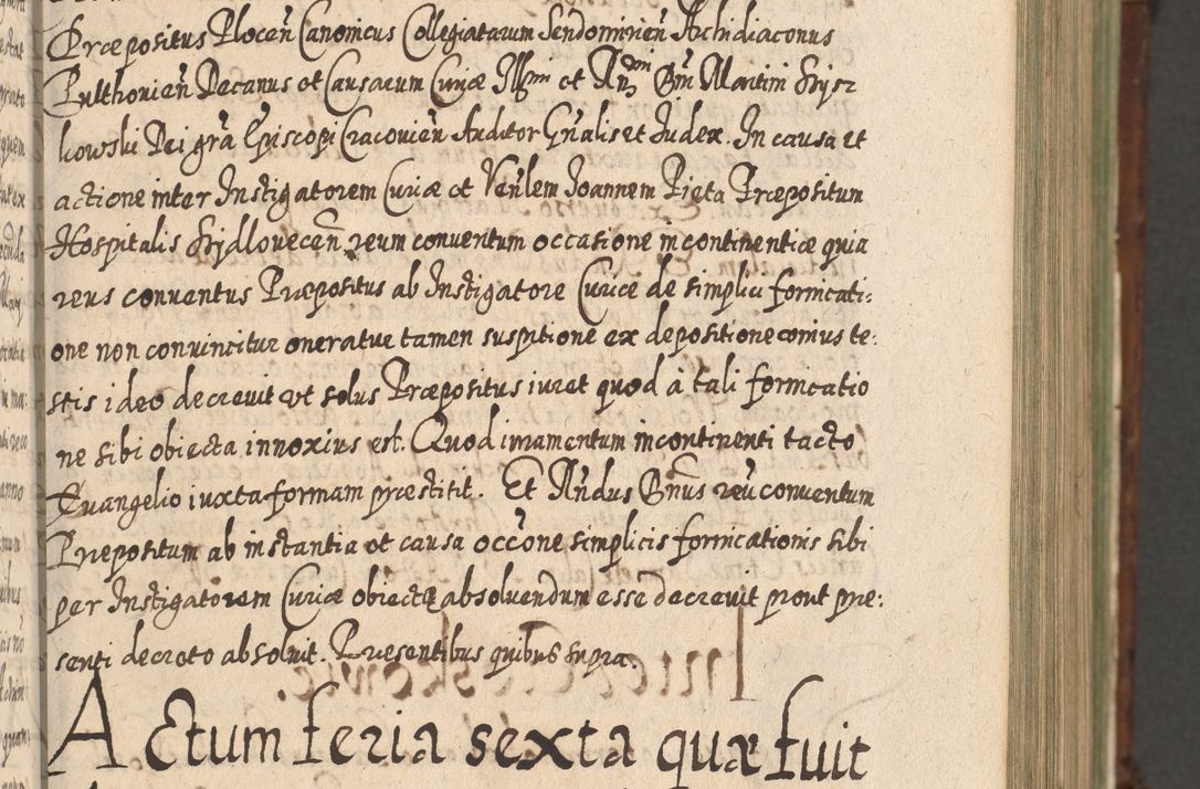 Zdjęcie nr 230 dla obiektu archiwalnego: Acta actorum, causarum spiritualium, civilium, criminalium, obligationum, quietationum, inscpritionum, cessionum, decimarum, testamentorum R. D. Martini Szyszkowski, episcopi Cracoviensis, ducis Severiensis in annis 1620 - 1623. Tomus secundus.