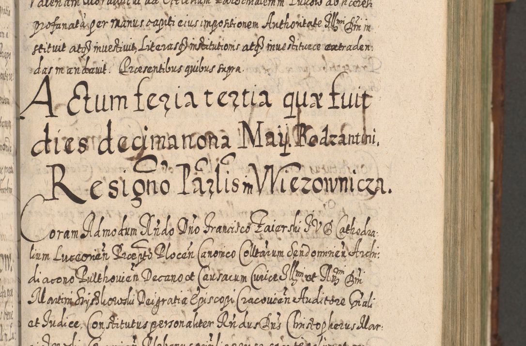Zdjęcie nr 218 dla obiektu archiwalnego: Acta actorum, causarum spiritualium, civilium, criminalium, obligationum, quietationum, inscpritionum, cessionum, decimarum, testamentorum R. D. Martini Szyszkowski, episcopi Cracoviensis, ducis Severiensis in annis 1620 - 1623. Tomus secundus.