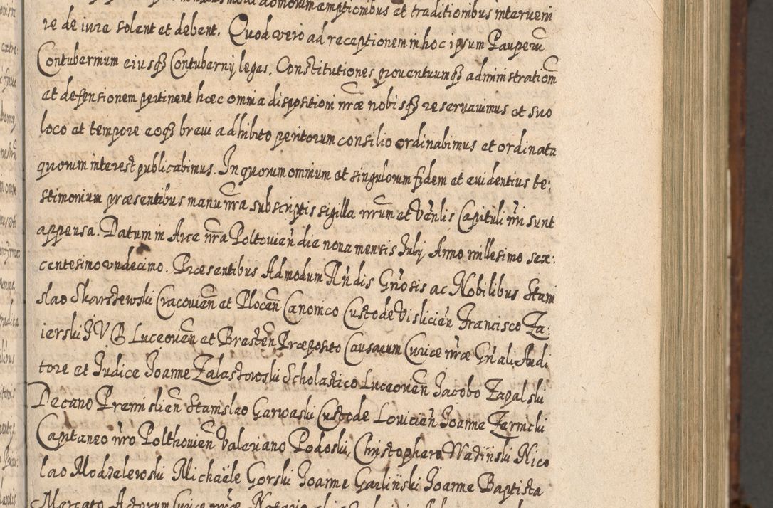 Zdjęcie nr 410 dla obiektu archiwalnego: Acta actorum, causarum spiritualium, civilium, criminalium, obligationum, quietationum, inscpritionum, cessionum, decimarum, testamentorum R. D. Martini Szyszkowski, episcopi Cracoviensis, ducis Severiensis in annis 1620 - 1623. Tomus secundus.