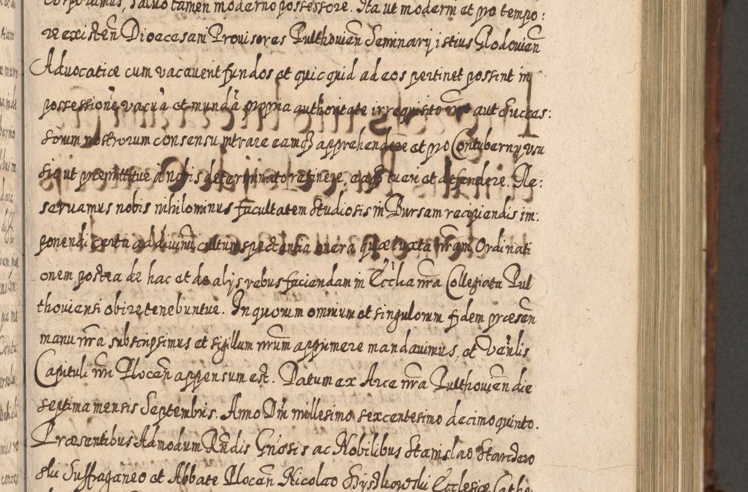 Zdjęcie nr 412 dla obiektu archiwalnego: Acta actorum, causarum spiritualium, civilium, criminalium, obligationum, quietationum, inscpritionum, cessionum, decimarum, testamentorum R. D. Martini Szyszkowski, episcopi Cracoviensis, ducis Severiensis in annis 1620 - 1623. Tomus secundus.