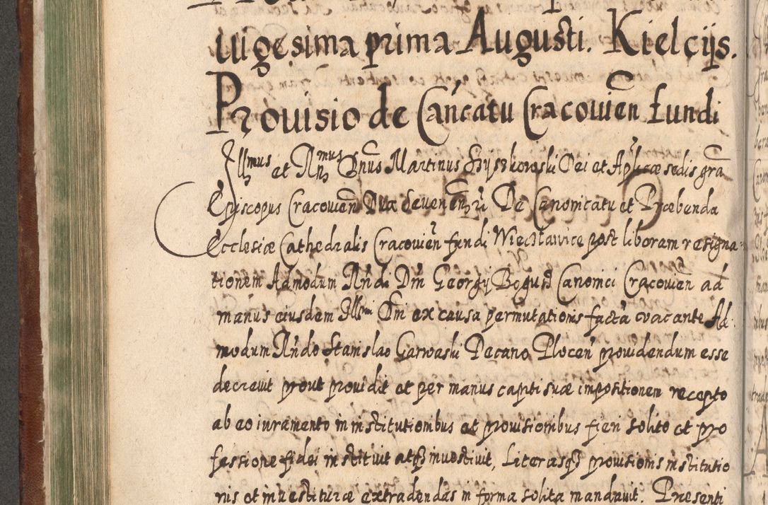 Zdjęcie nr 371 dla obiektu archiwalnego: Acta actorum, causarum spiritualium, civilium, criminalium, obligationum, quietationum, inscpritionum, cessionum, decimarum, testamentorum R. D. Martini Szyszkowski, episcopi Cracoviensis, ducis Severiensis in annis 1620 - 1623. Tomus secundus.