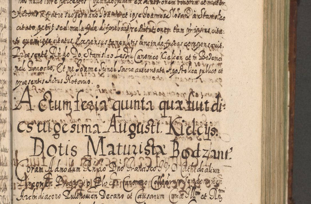 Zdjęcie nr 366 dla obiektu archiwalnego: Acta actorum, causarum spiritualium, civilium, criminalium, obligationum, quietationum, inscpritionum, cessionum, decimarum, testamentorum R. D. Martini Szyszkowski, episcopi Cracoviensis, ducis Severiensis in annis 1620 - 1623. Tomus secundus.