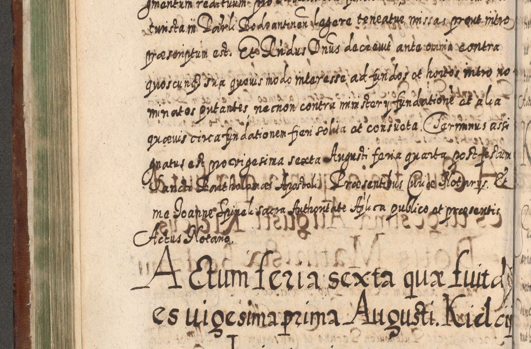 Zdjęcie nr 367 dla obiektu archiwalnego: Acta actorum, causarum spiritualium, civilium, criminalium, obligationum, quietationum, inscpritionum, cessionum, decimarum, testamentorum R. D. Martini Szyszkowski, episcopi Cracoviensis, ducis Severiensis in annis 1620 - 1623. Tomus secundus.