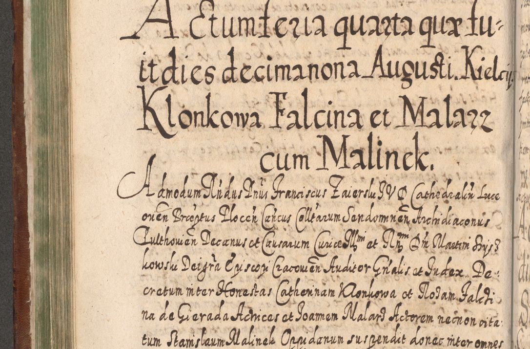 Zdjęcie nr 363 dla obiektu archiwalnego: Acta actorum, causarum spiritualium, civilium, criminalium, obligationum, quietationum, inscpritionum, cessionum, decimarum, testamentorum R. D. Martini Szyszkowski, episcopi Cracoviensis, ducis Severiensis in annis 1620 - 1623. Tomus secundus.