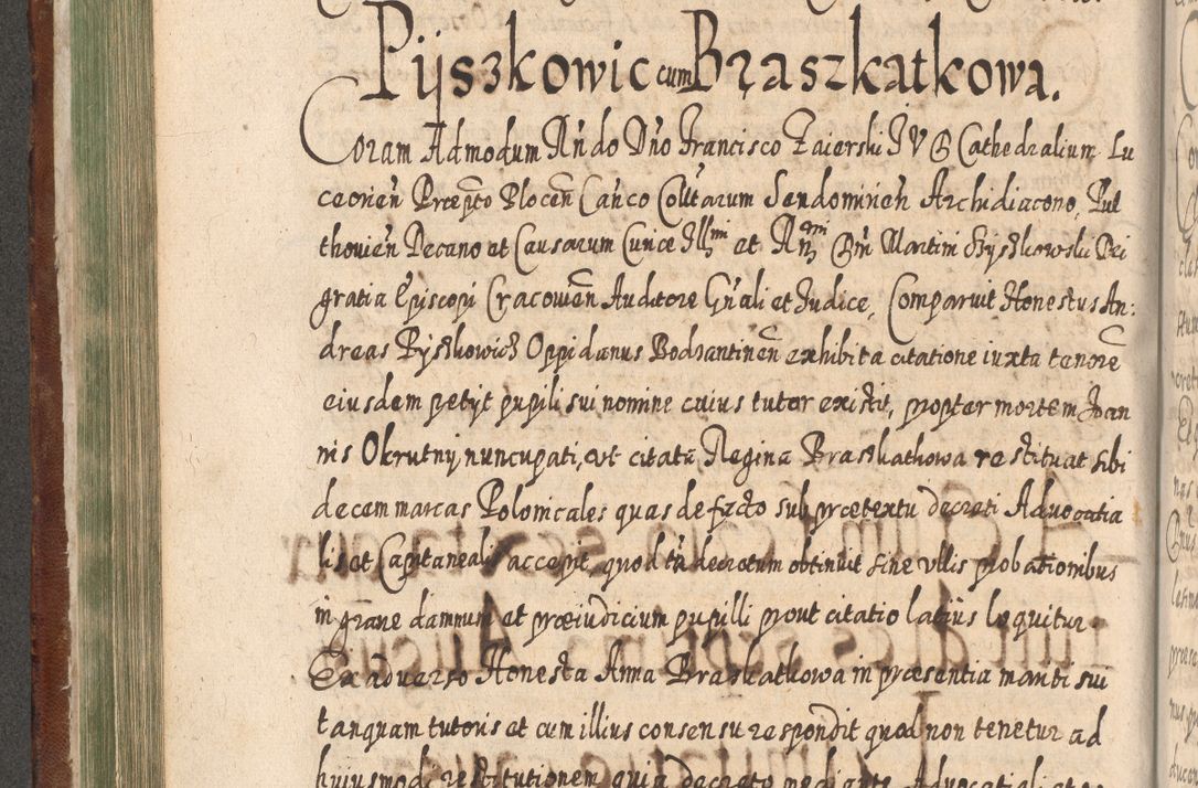 Zdjęcie nr 355 dla obiektu archiwalnego: Acta actorum, causarum spiritualium, civilium, criminalium, obligationum, quietationum, inscpritionum, cessionum, decimarum, testamentorum R. D. Martini Szyszkowski, episcopi Cracoviensis, ducis Severiensis in annis 1620 - 1623. Tomus secundus.