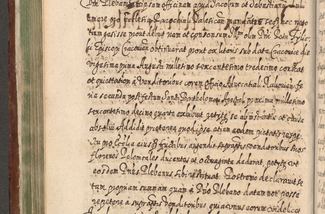 Zdjęcie nr 357 dla obiektu archiwalnego: Acta actorum, causarum spiritualium, civilium, criminalium, obligationum, quietationum, inscpritionum, cessionum, decimarum, testamentorum R. D. Martini Szyszkowski, episcopi Cracoviensis, ducis Severiensis in annis 1620 - 1623. Tomus secundus.