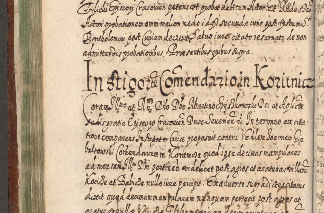 Zdjęcie nr 345 dla obiektu archiwalnego: Acta actorum, causarum spiritualium, civilium, criminalium, obligationum, quietationum, inscpritionum, cessionum, decimarum, testamentorum R. D. Martini Szyszkowski, episcopi Cracoviensis, ducis Severiensis in annis 1620 - 1623. Tomus secundus.