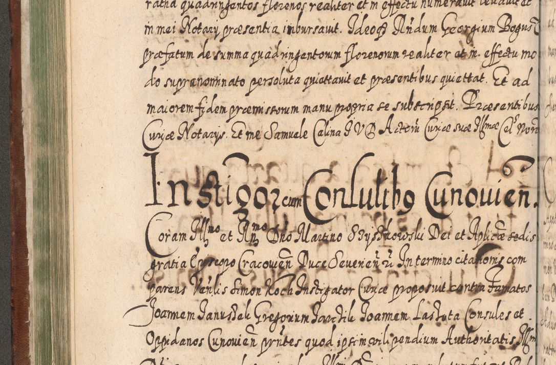 Zdjęcie nr 321 dla obiektu archiwalnego: Acta actorum, causarum spiritualium, civilium, criminalium, obligationum, quietationum, inscpritionum, cessionum, decimarum, testamentorum R. D. Martini Szyszkowski, episcopi Cracoviensis, ducis Severiensis in annis 1620 - 1623. Tomus secundus.