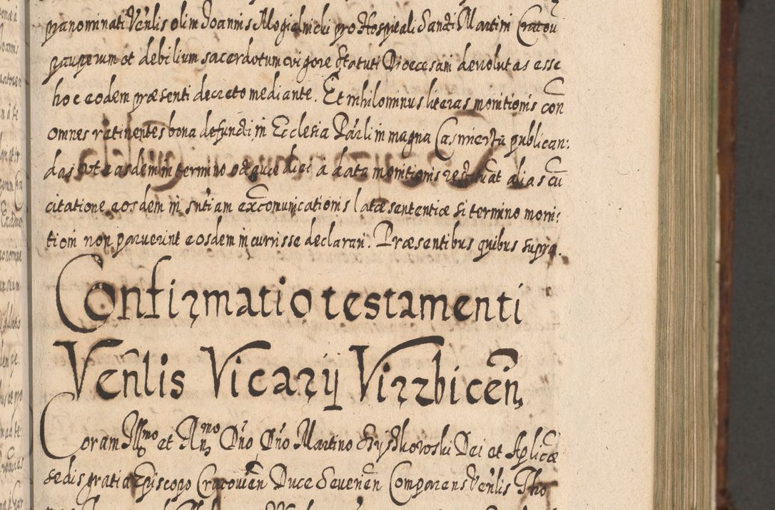 Zdjęcie nr 316 dla obiektu archiwalnego: Acta actorum, causarum spiritualium, civilium, criminalium, obligationum, quietationum, inscpritionum, cessionum, decimarum, testamentorum R. D. Martini Szyszkowski, episcopi Cracoviensis, ducis Severiensis in annis 1620 - 1623. Tomus secundus.