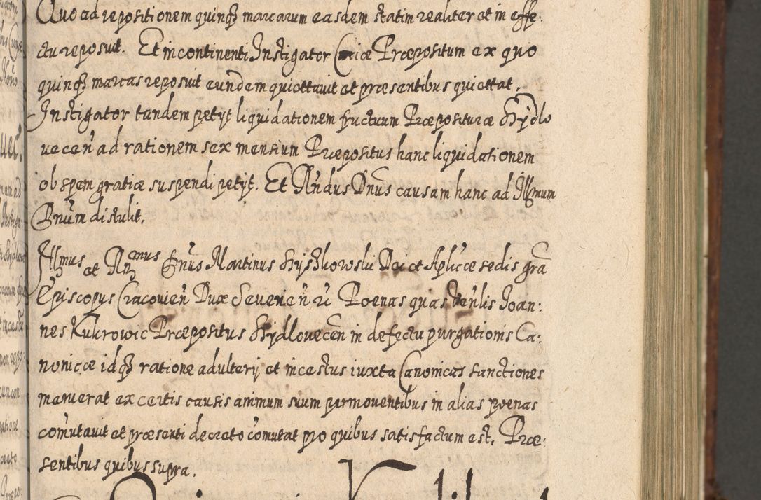 Zdjęcie nr 298 dla obiektu archiwalnego: Acta actorum, causarum spiritualium, civilium, criminalium, obligationum, quietationum, inscpritionum, cessionum, decimarum, testamentorum R. D. Martini Szyszkowski, episcopi Cracoviensis, ducis Severiensis in annis 1620 - 1623. Tomus secundus.