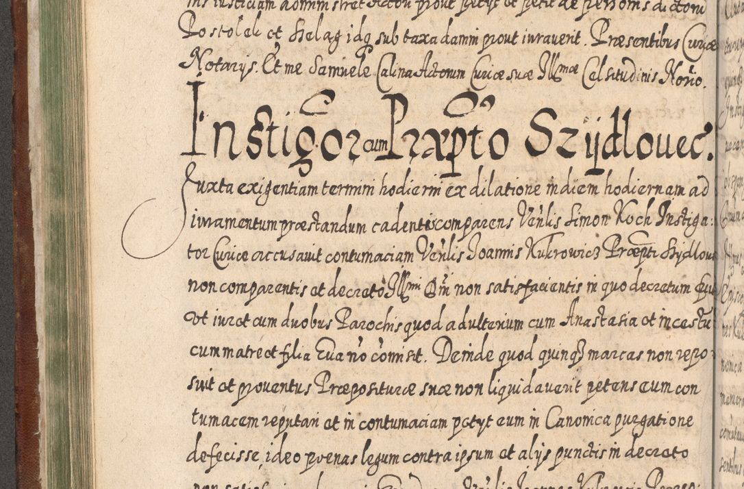 Zdjęcie nr 297 dla obiektu archiwalnego: Acta actorum, causarum spiritualium, civilium, criminalium, obligationum, quietationum, inscpritionum, cessionum, decimarum, testamentorum R. D. Martini Szyszkowski, episcopi Cracoviensis, ducis Severiensis in annis 1620 - 1623. Tomus secundus.