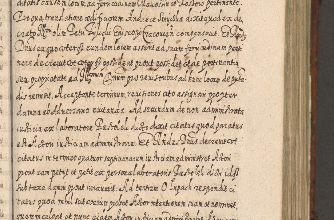 Zdjęcie nr 296 dla obiektu archiwalnego: Acta actorum, causarum spiritualium, civilium, criminalium, obligationum, quietationum, inscpritionum, cessionum, decimarum, testamentorum R. D. Martini Szyszkowski, episcopi Cracoviensis, ducis Severiensis in annis 1620 - 1623. Tomus secundus.