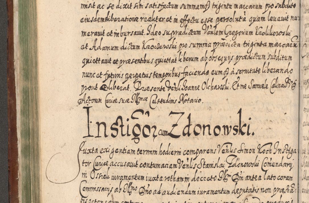 Zdjęcie nr 299 dla obiektu archiwalnego: Acta actorum, causarum spiritualium, civilium, criminalium, obligationum, quietationum, inscpritionum, cessionum, decimarum, testamentorum R. D. Martini Szyszkowski, episcopi Cracoviensis, ducis Severiensis in annis 1620 - 1623. Tomus secundus.