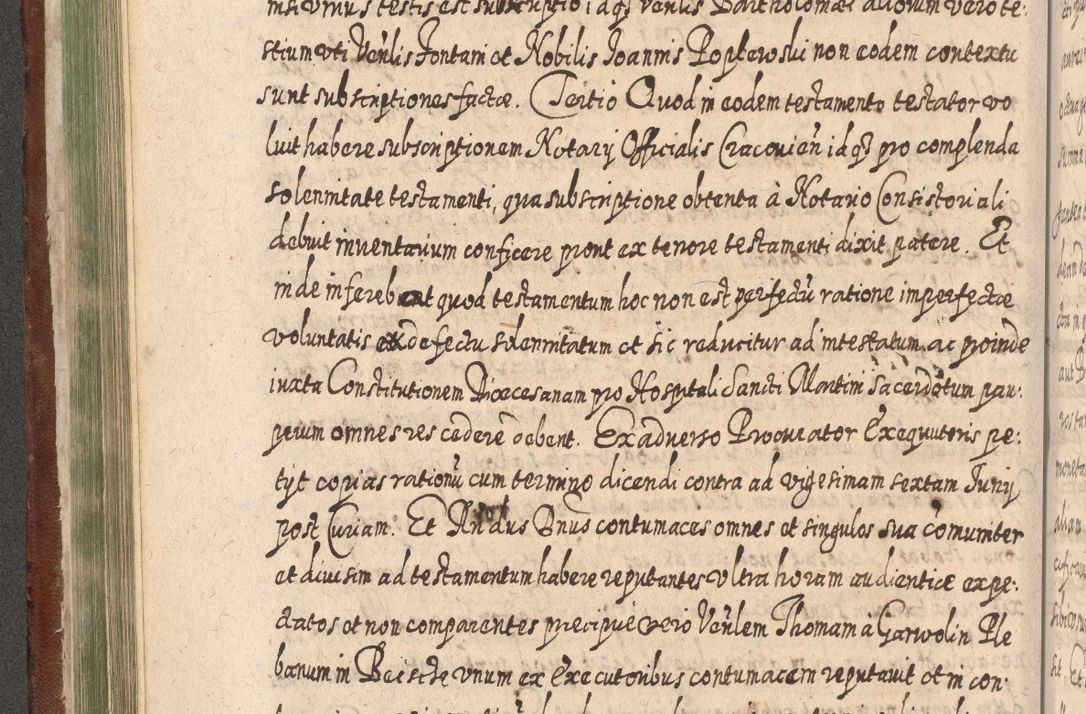 Zdjęcie nr 287 dla obiektu archiwalnego: Acta actorum, causarum spiritualium, civilium, criminalium, obligationum, quietationum, inscpritionum, cessionum, decimarum, testamentorum R. D. Martini Szyszkowski, episcopi Cracoviensis, ducis Severiensis in annis 1620 - 1623. Tomus secundus.