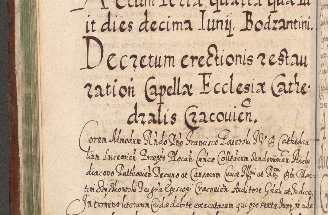 Zdjęcie nr 275 dla obiektu archiwalnego: Acta actorum, causarum spiritualium, civilium, criminalium, obligationum, quietationum, inscpritionum, cessionum, decimarum, testamentorum R. D. Martini Szyszkowski, episcopi Cracoviensis, ducis Severiensis in annis 1620 - 1623. Tomus secundus.