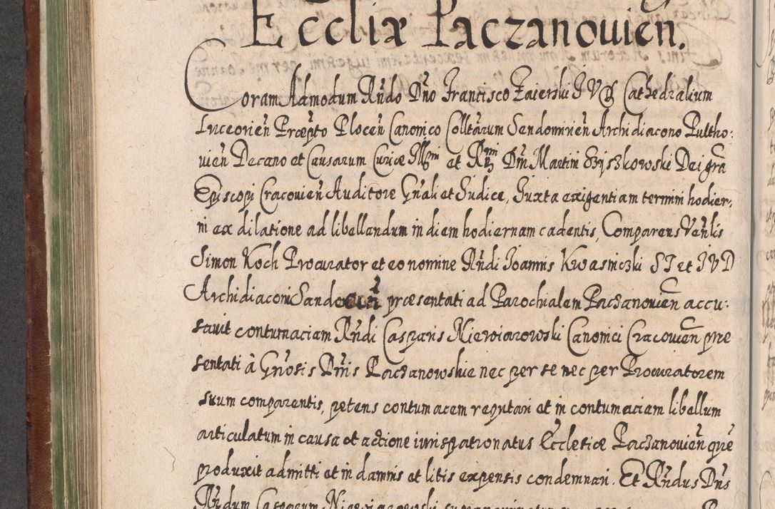 Zdjęcie nr 487 dla obiektu archiwalnego: Acta actorum, causarum spiritualium, civilium, criminalium, obligationum, quietationum, inscpritionum, cessionum, decimarum, testamentorum R. D. Martini Szyszkowski, episcopi Cracoviensis, ducis Severiensis in annis 1620 - 1623. Tomus secundus.