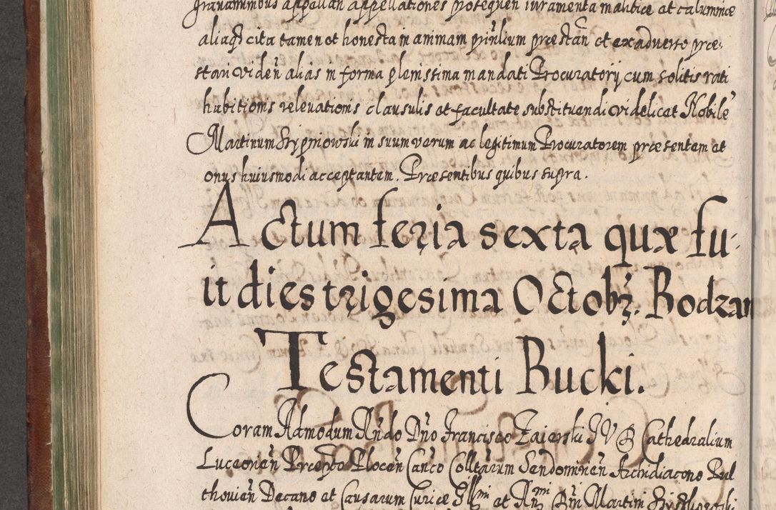 Zdjęcie nr 485 dla obiektu archiwalnego: Acta actorum, causarum spiritualium, civilium, criminalium, obligationum, quietationum, inscpritionum, cessionum, decimarum, testamentorum R. D. Martini Szyszkowski, episcopi Cracoviensis, ducis Severiensis in annis 1620 - 1623. Tomus secundus.