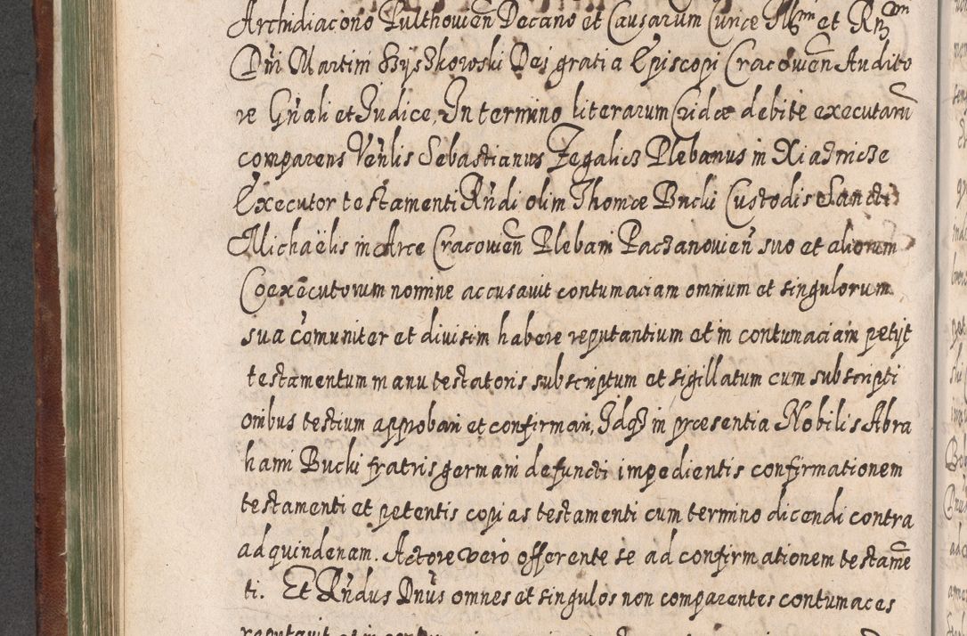 Zdjęcie nr 463 dla obiektu archiwalnego: Acta actorum, causarum spiritualium, civilium, criminalium, obligationum, quietationum, inscpritionum, cessionum, decimarum, testamentorum R. D. Martini Szyszkowski, episcopi Cracoviensis, ducis Severiensis in annis 1620 - 1623. Tomus secundus.
