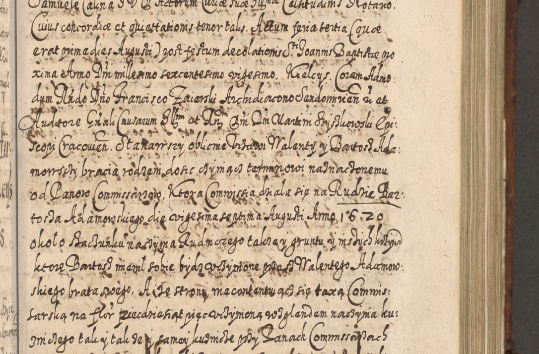 Zdjęcie nr 444 dla obiektu archiwalnego: Acta actorum, causarum spiritualium, civilium, criminalium, obligationum, quietationum, inscpritionum, cessionum, decimarum, testamentorum R. D. Martini Szyszkowski, episcopi Cracoviensis, ducis Severiensis in annis 1620 - 1623. Tomus secundus.