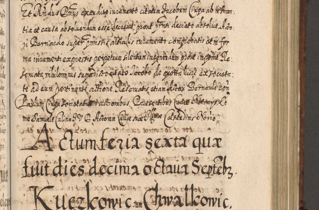 Zdjęcie nr 436 dla obiektu archiwalnego: Acta actorum, causarum spiritualium, civilium, criminalium, obligationum, quietationum, inscpritionum, cessionum, decimarum, testamentorum R. D. Martini Szyszkowski, episcopi Cracoviensis, ducis Severiensis in annis 1620 - 1623. Tomus secundus.