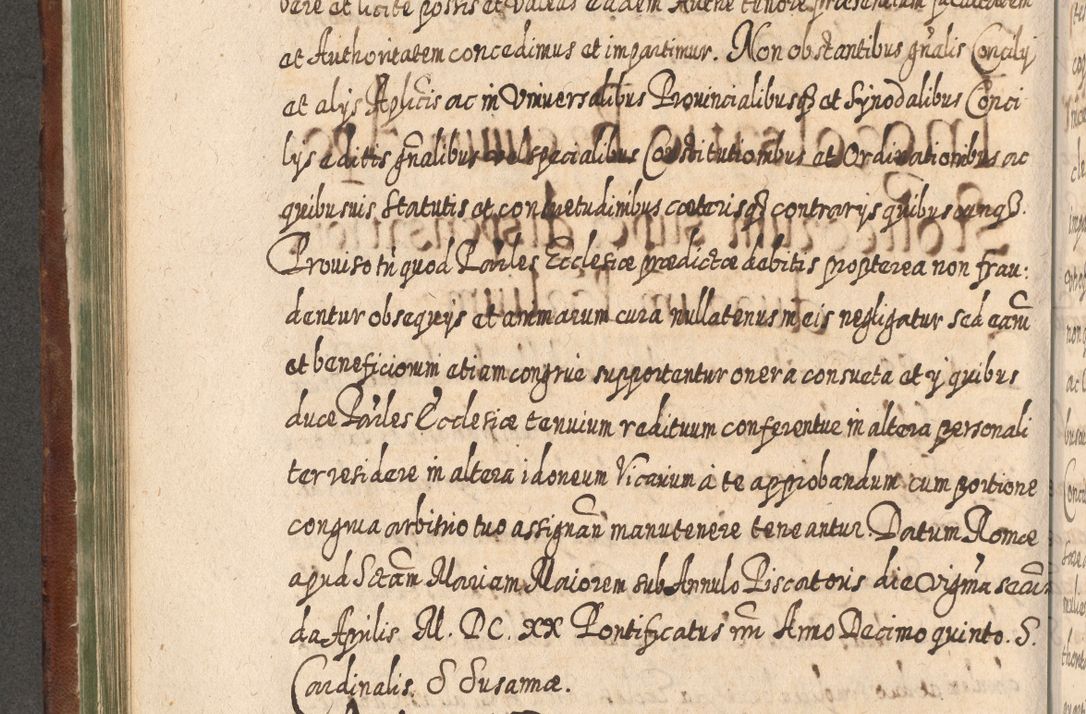 Zdjęcie nr 415 dla obiektu archiwalnego: Acta actorum, causarum spiritualium, civilium, criminalium, obligationum, quietationum, inscpritionum, cessionum, decimarum, testamentorum R. D. Martini Szyszkowski, episcopi Cracoviensis, ducis Severiensis in annis 1620 - 1623. Tomus secundus.