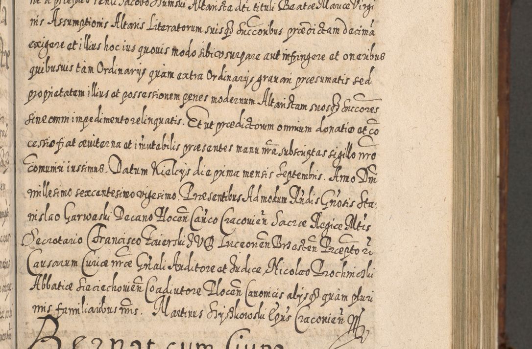 Zdjęcie nr 418 dla obiektu archiwalnego: Acta actorum, causarum spiritualium, civilium, criminalium, obligationum, quietationum, inscpritionum, cessionum, decimarum, testamentorum R. D. Martini Szyszkowski, episcopi Cracoviensis, ducis Severiensis in annis 1620 - 1623. Tomus secundus.