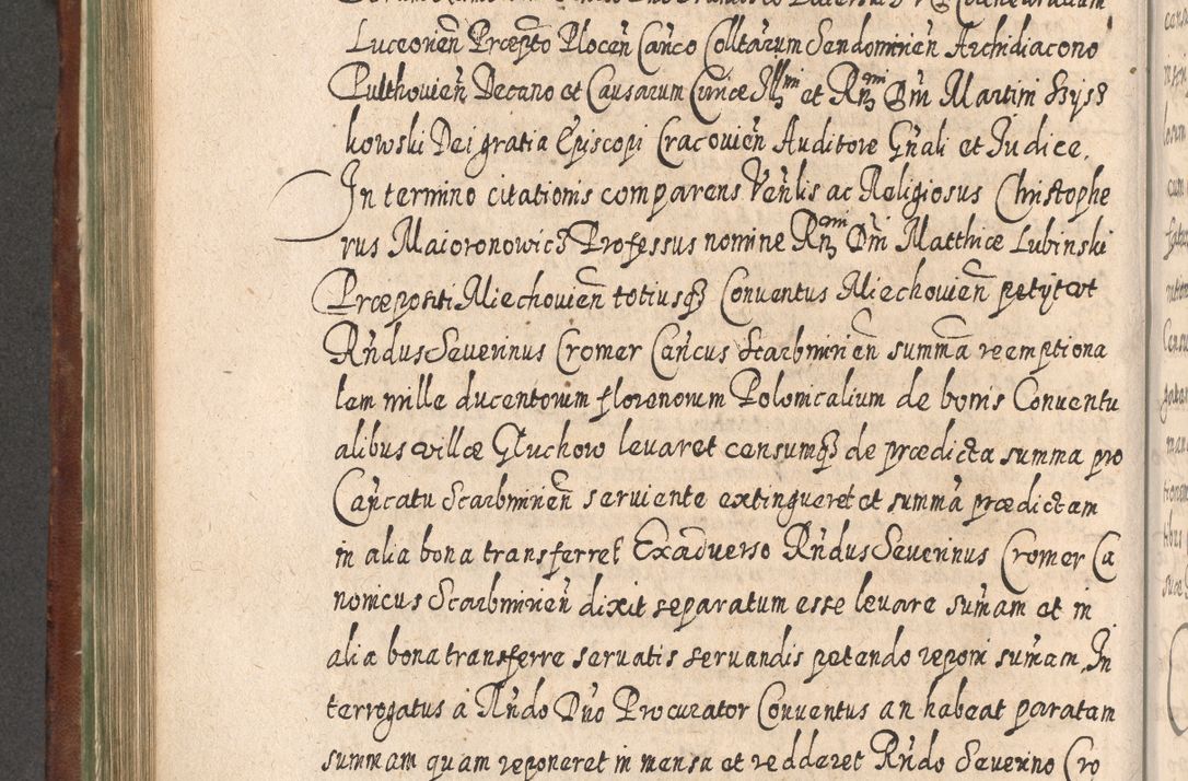 Zdjęcie nr 603 dla obiektu archiwalnego: Acta actorum, causarum spiritualium, civilium, criminalium, obligationum, quietationum, inscpritionum, cessionum, decimarum, testamentorum R. D. Martini Szyszkowski, episcopi Cracoviensis, ducis Severiensis in annis 1620 - 1623. Tomus secundus.