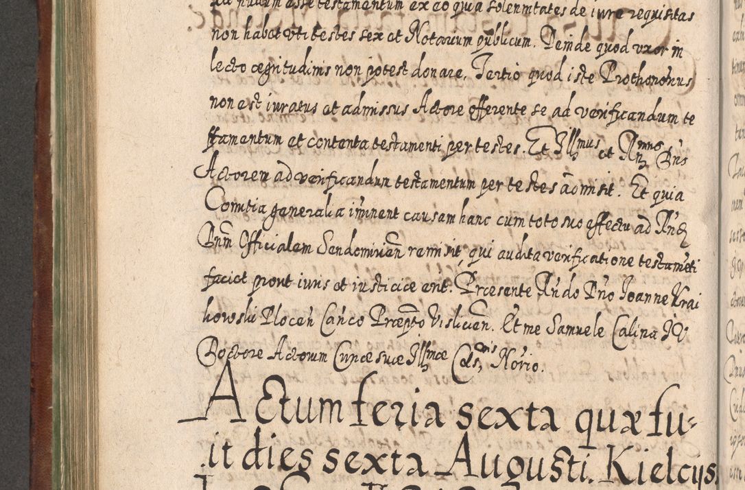 Zdjęcie nr 597 dla obiektu archiwalnego: Acta actorum, causarum spiritualium, civilium, criminalium, obligationum, quietationum, inscpritionum, cessionum, decimarum, testamentorum R. D. Martini Szyszkowski, episcopi Cracoviensis, ducis Severiensis in annis 1620 - 1623. Tomus secundus.