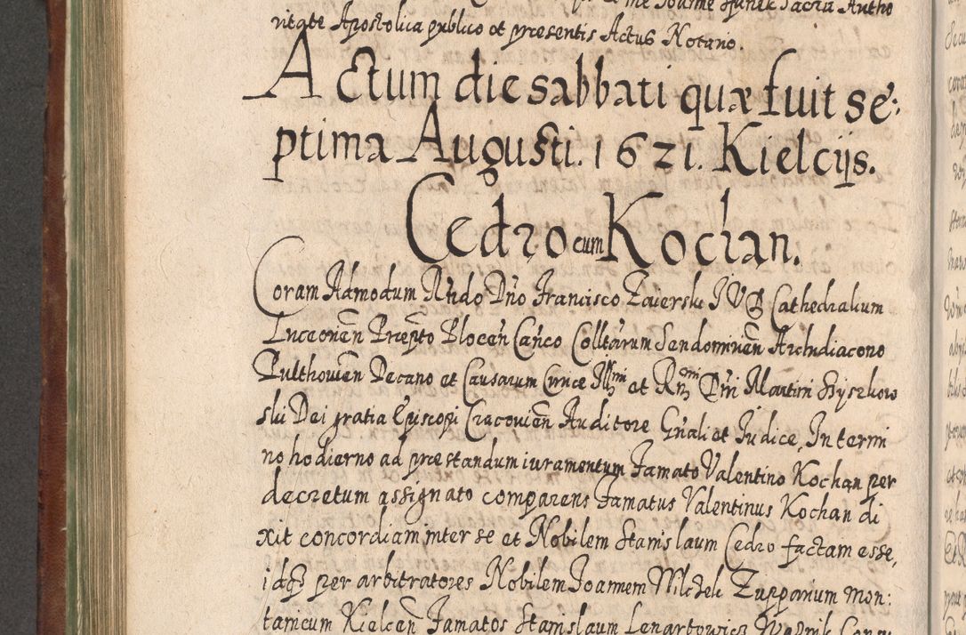 Zdjęcie nr 599 dla obiektu archiwalnego: Acta actorum, causarum spiritualium, civilium, criminalium, obligationum, quietationum, inscpritionum, cessionum, decimarum, testamentorum R. D. Martini Szyszkowski, episcopi Cracoviensis, ducis Severiensis in annis 1620 - 1623. Tomus secundus.