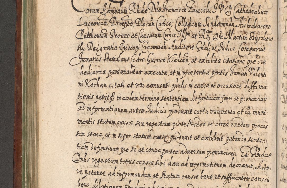 Zdjęcie nr 577 dla obiektu archiwalnego: Acta actorum, causarum spiritualium, civilium, criminalium, obligationum, quietationum, inscpritionum, cessionum, decimarum, testamentorum R. D. Martini Szyszkowski, episcopi Cracoviensis, ducis Severiensis in annis 1620 - 1623. Tomus secundus.