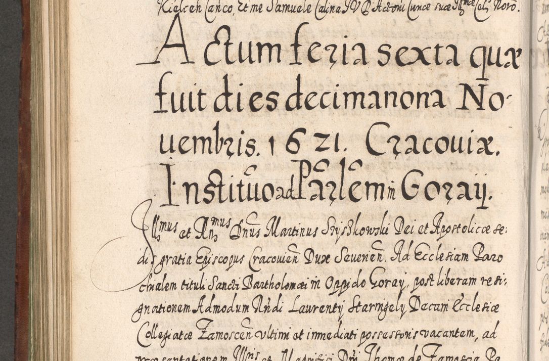Zdjęcie nr 747 dla obiektu archiwalnego: Acta actorum, causarum spiritualium, civilium, criminalium, obligationum, quietationum, inscpritionum, cessionum, decimarum, testamentorum R. D. Martini Szyszkowski, episcopi Cracoviensis, ducis Severiensis in annis 1620 - 1623. Tomus secundus.