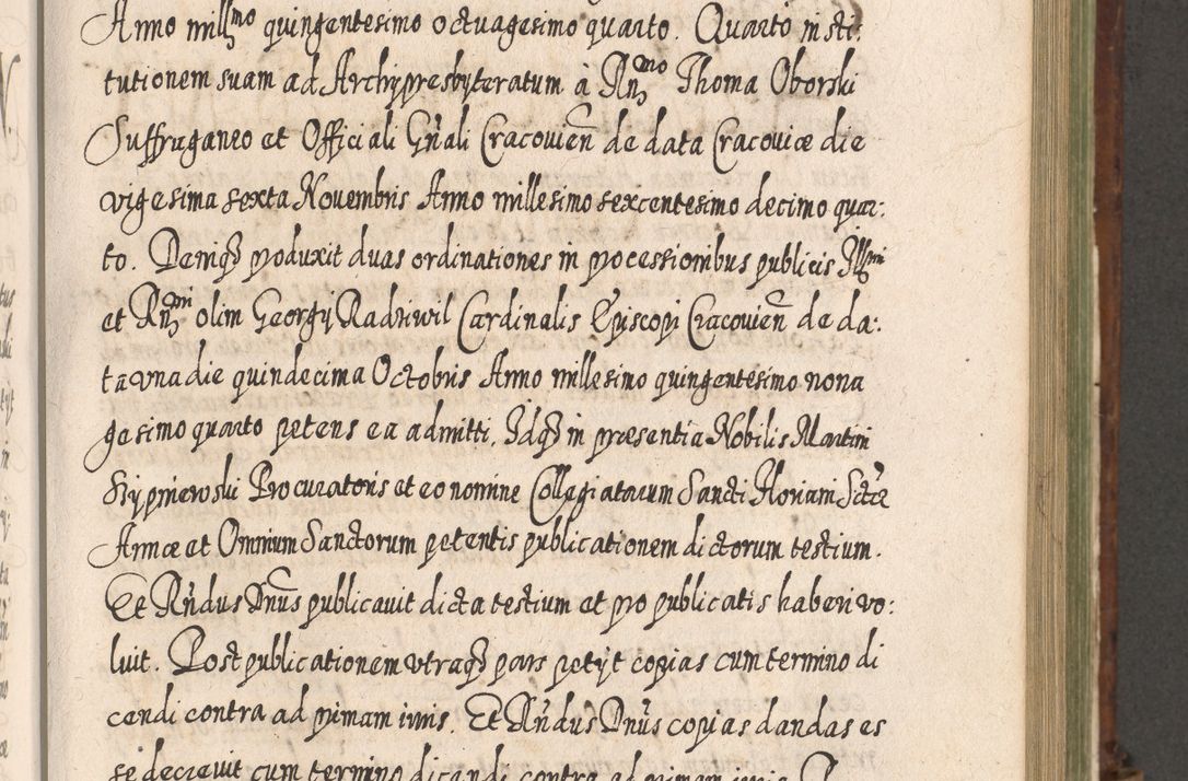 Zdjęcie nr 744 dla obiektu archiwalnego: Acta actorum, causarum spiritualium, civilium, criminalium, obligationum, quietationum, inscpritionum, cessionum, decimarum, testamentorum R. D. Martini Szyszkowski, episcopi Cracoviensis, ducis Severiensis in annis 1620 - 1623. Tomus secundus.