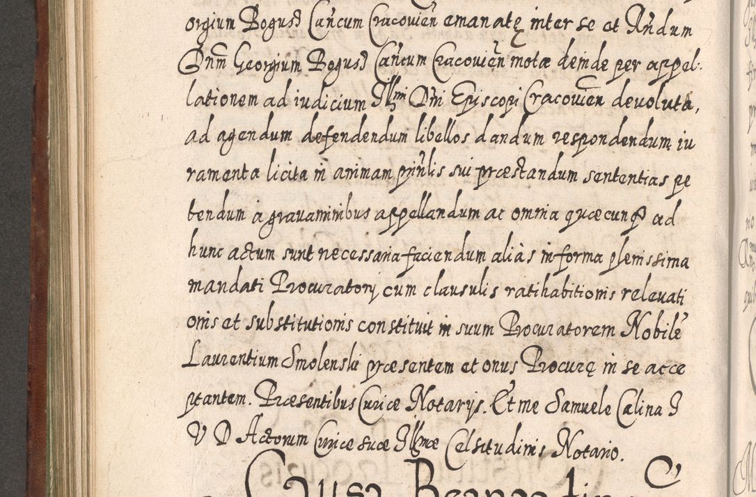 Zdjęcie nr 709 dla obiektu archiwalnego: Acta actorum, causarum spiritualium, civilium, criminalium, obligationum, quietationum, inscpritionum, cessionum, decimarum, testamentorum R. D. Martini Szyszkowski, episcopi Cracoviensis, ducis Severiensis in annis 1620 - 1623. Tomus secundus.