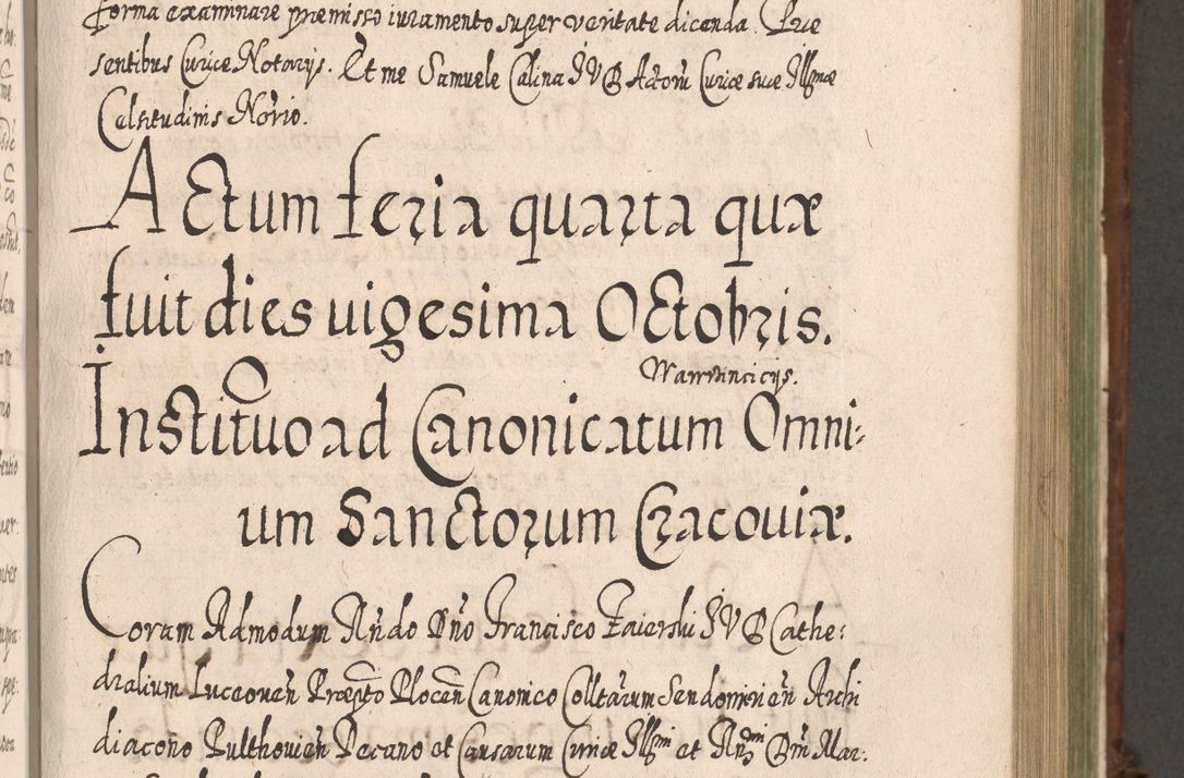 Zdjęcie nr 670 dla obiektu archiwalnego: Acta actorum, causarum spiritualium, civilium, criminalium, obligationum, quietationum, inscpritionum, cessionum, decimarum, testamentorum R. D. Martini Szyszkowski, episcopi Cracoviensis, ducis Severiensis in annis 1620 - 1623. Tomus secundus.