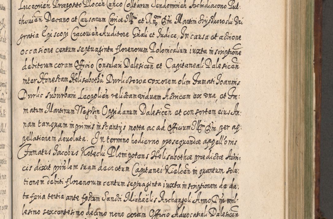 Zdjęcie nr 638 dla obiektu archiwalnego: Acta actorum, causarum spiritualium, civilium, criminalium, obligationum, quietationum, inscpritionum, cessionum, decimarum, testamentorum R. D. Martini Szyszkowski, episcopi Cracoviensis, ducis Severiensis in annis 1620 - 1623. Tomus secundus.