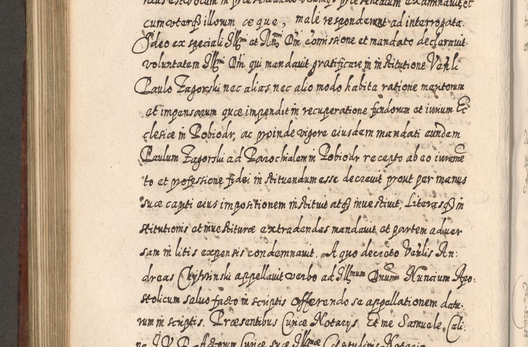 Zdjęcie nr 877 dla obiektu archiwalnego: Acta actorum, causarum spiritualium, civilium, criminalium, obligationum, quietationum, inscpritionum, cessionum, decimarum, testamentorum R. D. Martini Szyszkowski, episcopi Cracoviensis, ducis Severiensis in annis 1620 - 1623. Tomus secundus.