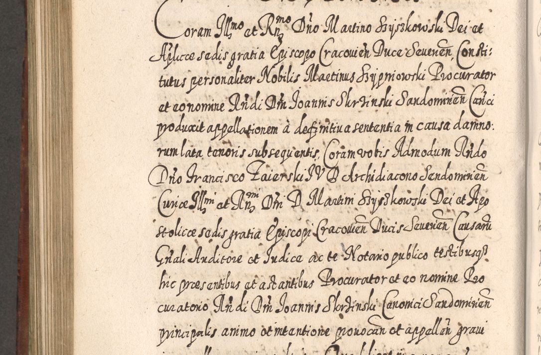 Zdjęcie nr 855 dla obiektu archiwalnego: Acta actorum, causarum spiritualium, civilium, criminalium, obligationum, quietationum, inscpritionum, cessionum, decimarum, testamentorum R. D. Martini Szyszkowski, episcopi Cracoviensis, ducis Severiensis in annis 1620 - 1623. Tomus secundus.