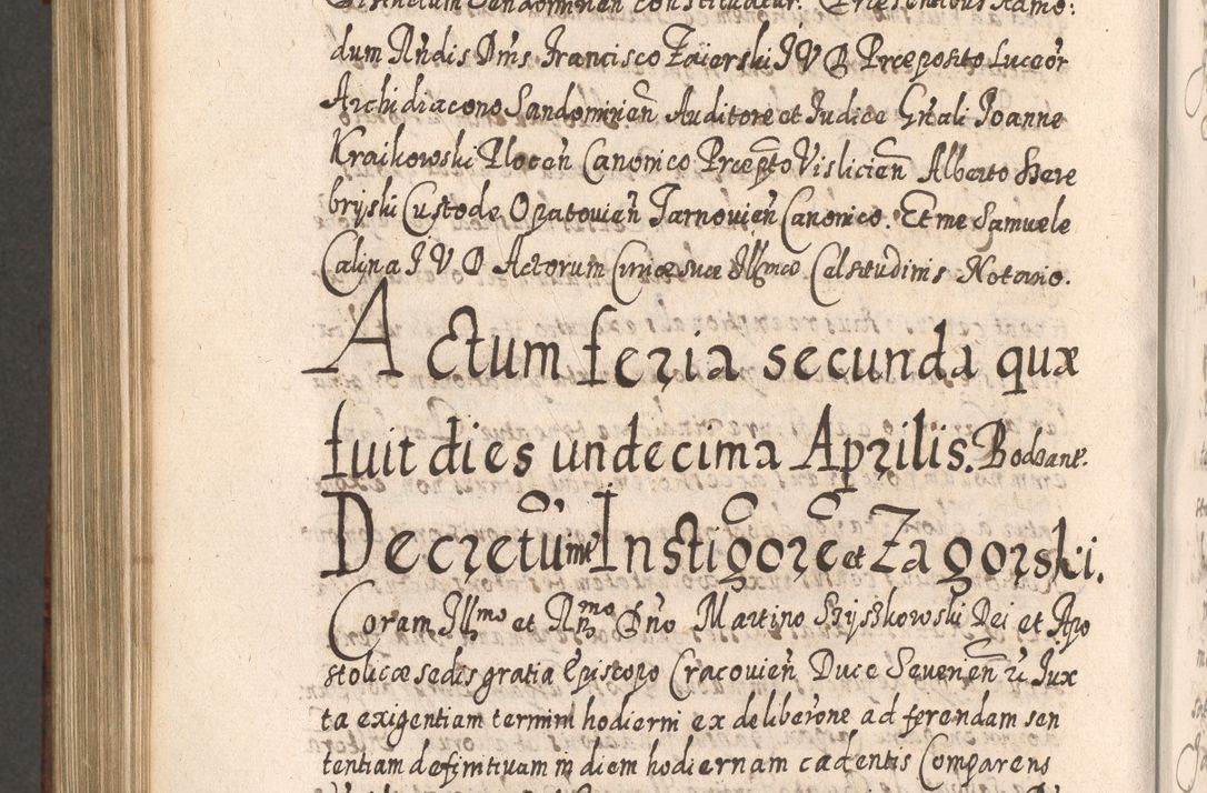 Zdjęcie nr 1011 dla obiektu archiwalnego: Acta actorum, causarum spiritualium, civilium, criminalium, obligationum, quietationum, inscpritionum, cessionum, decimarum, testamentorum R. D. Martini Szyszkowski, episcopi Cracoviensis, ducis Severiensis in annis 1620 - 1623. Tomus secundus.