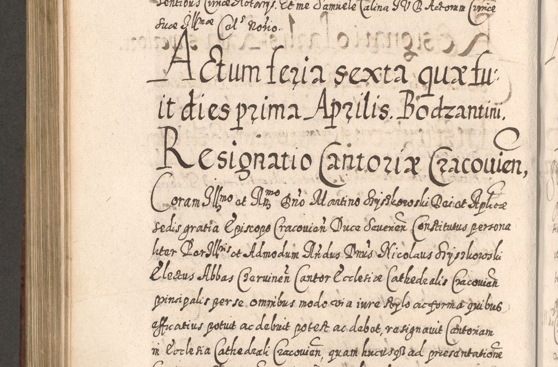 Zdjęcie nr 991 dla obiektu archiwalnego: Acta actorum, causarum spiritualium, civilium, criminalium, obligationum, quietationum, inscpritionum, cessionum, decimarum, testamentorum R. D. Martini Szyszkowski, episcopi Cracoviensis, ducis Severiensis in annis 1620 - 1623. Tomus secundus.