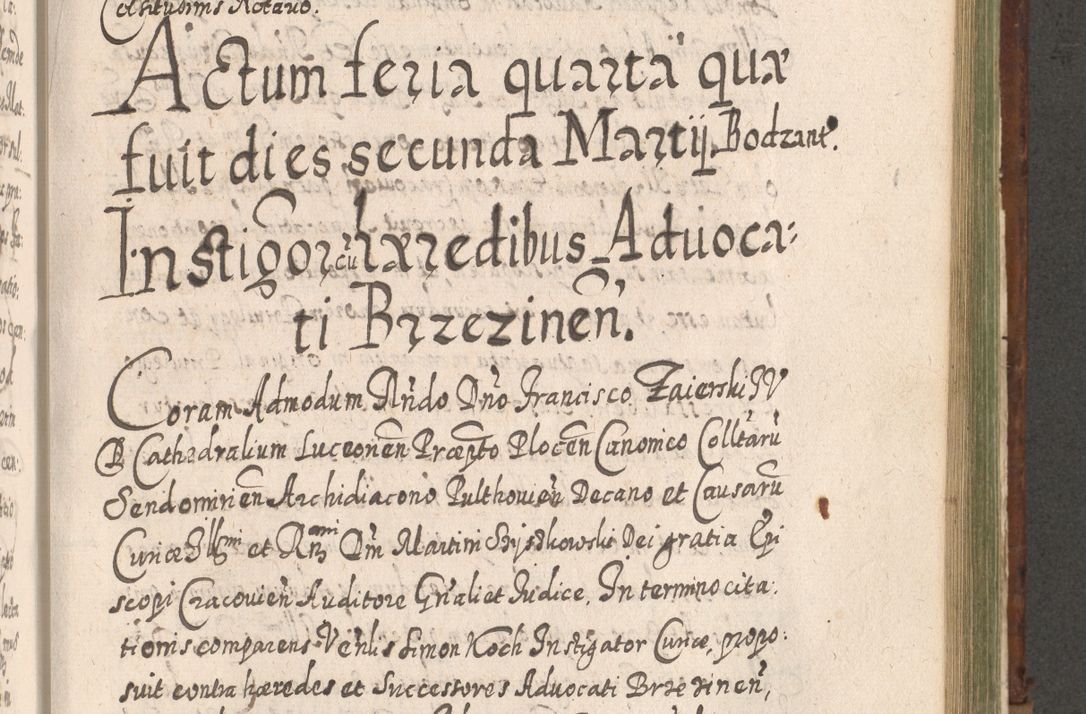 Zdjęcie nr 958 dla obiektu archiwalnego: Acta actorum, causarum spiritualium, civilium, criminalium, obligationum, quietationum, inscpritionum, cessionum, decimarum, testamentorum R. D. Martini Szyszkowski, episcopi Cracoviensis, ducis Severiensis in annis 1620 - 1623. Tomus secundus.