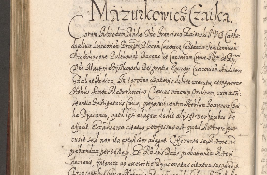 Zdjęcie nr 961 dla obiektu archiwalnego: Acta actorum, causarum spiritualium, civilium, criminalium, obligationum, quietationum, inscpritionum, cessionum, decimarum, testamentorum R. D. Martini Szyszkowski, episcopi Cracoviensis, ducis Severiensis in annis 1620 - 1623. Tomus secundus.