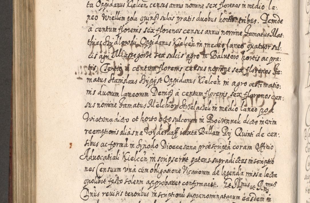 Zdjęcie nr 957 dla obiektu archiwalnego: Acta actorum, causarum spiritualium, civilium, criminalium, obligationum, quietationum, inscpritionum, cessionum, decimarum, testamentorum R. D. Martini Szyszkowski, episcopi Cracoviensis, ducis Severiensis in annis 1620 - 1623. Tomus secundus.