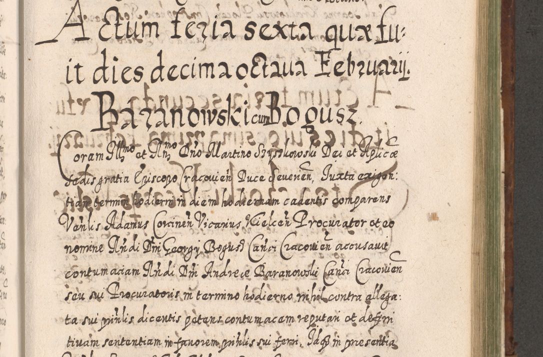 Zdjęcie nr 952 dla obiektu archiwalnego: Acta actorum, causarum spiritualium, civilium, criminalium, obligationum, quietationum, inscpritionum, cessionum, decimarum, testamentorum R. D. Martini Szyszkowski, episcopi Cracoviensis, ducis Severiensis in annis 1620 - 1623. Tomus secundus.