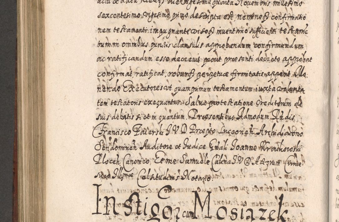 Zdjęcie nr 921 dla obiektu archiwalnego: Acta actorum, causarum spiritualium, civilium, criminalium, obligationum, quietationum, inscpritionum, cessionum, decimarum, testamentorum R. D. Martini Szyszkowski, episcopi Cracoviensis, ducis Severiensis in annis 1620 - 1623. Tomus secundus.